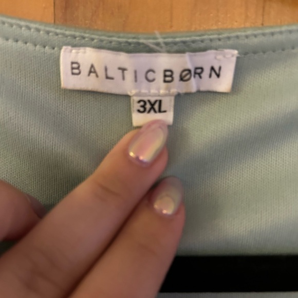 Baltic Born Green Embellished Ruched Sundress for Weddings - Picture 3 of 5